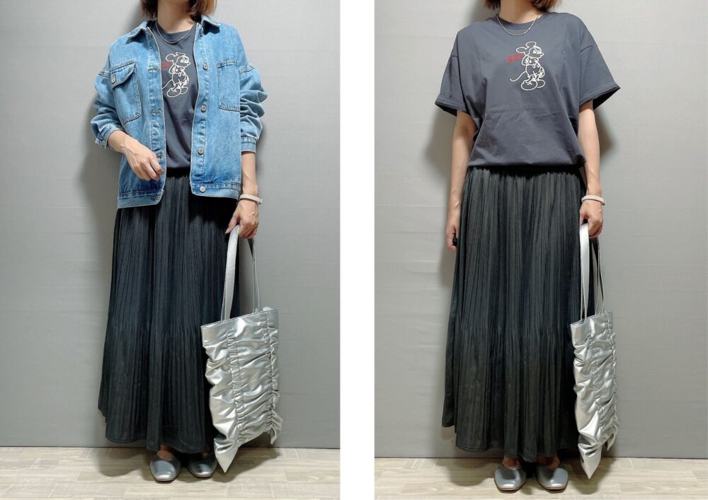 Tシャツ着回し